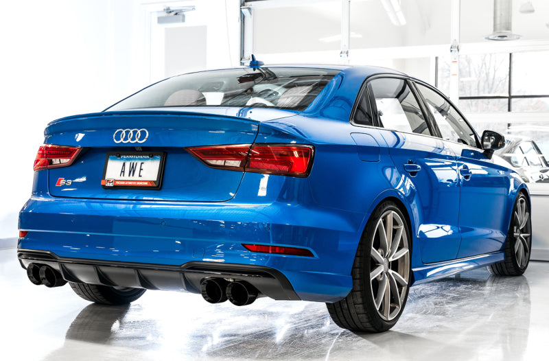 AWE Tuning Audi 8V S3 SwitchPath Exhaust w/Diamond Black Tips 102mm