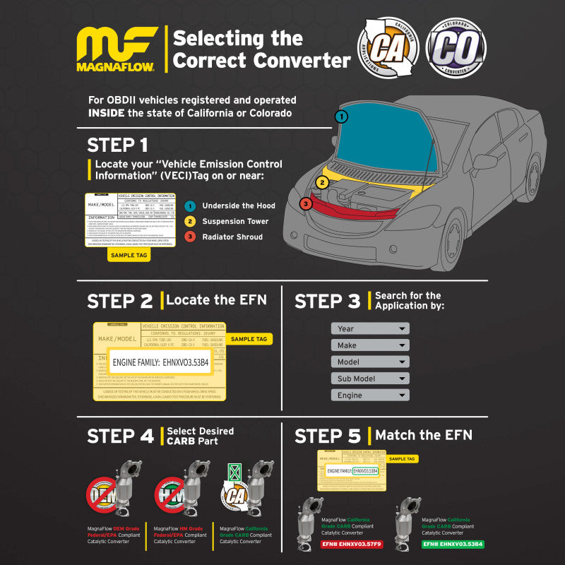 MagnaFlow Conv DF 86-93 Ford Mustang 5.0L CA