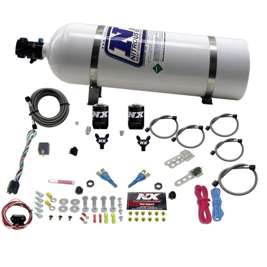 Nitrous Express 03-18 Nissan 350Z/370Z Dual Nozzle (35-150HP) w/15lb Bottle