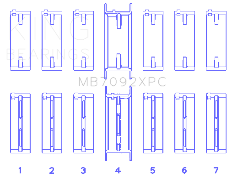 King Nissan RB26DETT 24V (Size STDX) Coated Performance Main Bearing Set