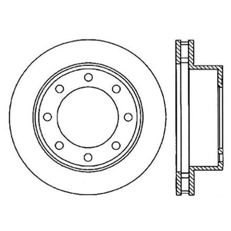 StopTech Power Slot 00-05 Ford Excursion / 99-04 F250/F350 Front Left Slotted CRYO Brake Rotor