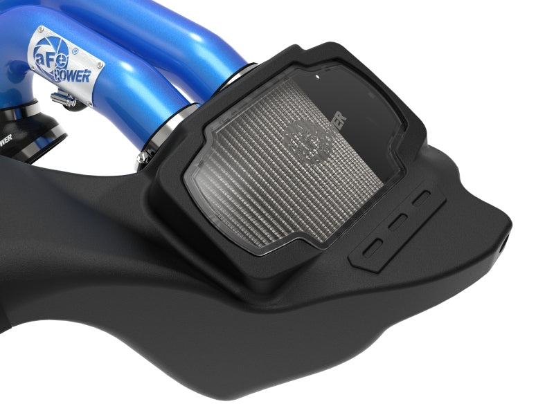 aFe 21-22 Ford F-150 Raptor V6-3.5L(tt) Momentum XP Cold Air Intake System Blue w/ Pro Dry S Filter