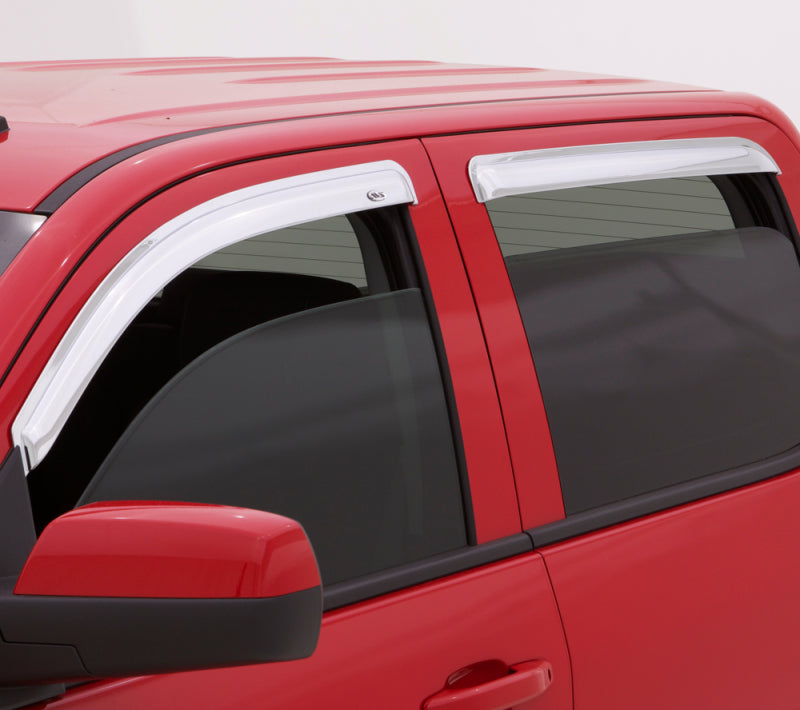 AVS 11-18 Jeep Grand Cherokee Ventvisor Outside Mount Front & Rear Window Deflectors 4pc - Chrome