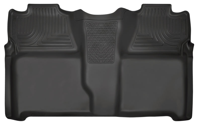 Husky Liners 07-13 Chevy Silverado 1500/2500HD Crew Cab PU Weatherbeater Black 2nd Seat Floor Liner