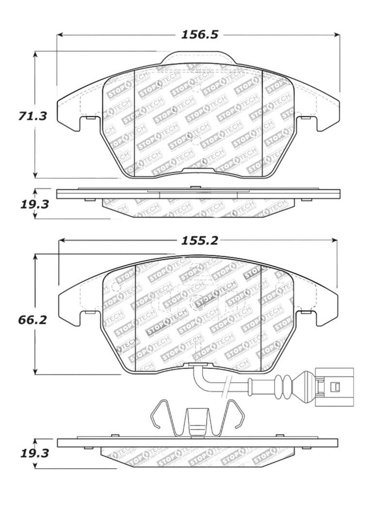 StopTech Performance 06-10 Audi A3 / 08-10 Audi TT / 06-09 VW GTI / 05-10 Jetta Front Brake Pads