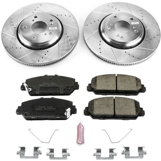 Power Stop 17-20 Honda Civic Front Z23 Evolution Sport Brake Kit