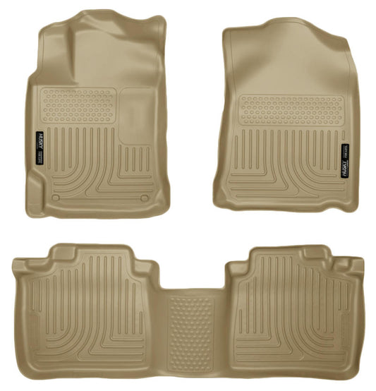 Husky Liners 10-13 Lexus RX350/RX450h WeatherBeater Tan Front & 2nd Seat Floor Liners