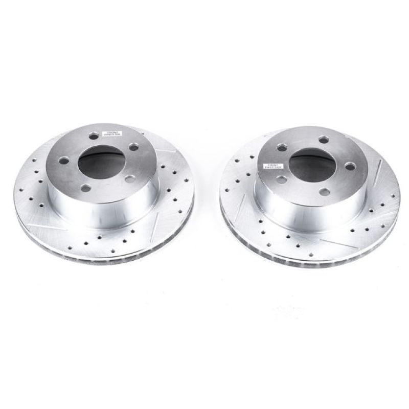 Power Stop 90-99 Jeep Cherokee Front Evolution Drilled & Slotted Rotors - Pair