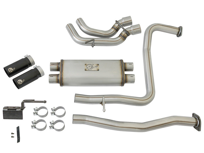 aFe POWER Rebel Series 2-1/2in 409 SS Cat Back Exhaust w/ Black Tips 16-17 Nissan Titan V8 5.6L