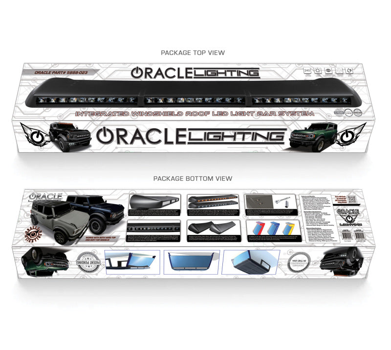 Oracle 2021+ Ford Bronco Integrated Windshield Roof LED Light Bar System SEE WARRANTY