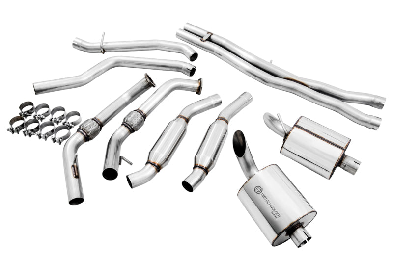 AWE Tuning Audi B9 SQ5 Resonated Touring Edition Cat-Back Exhaust - No Tips (Turn Downs)