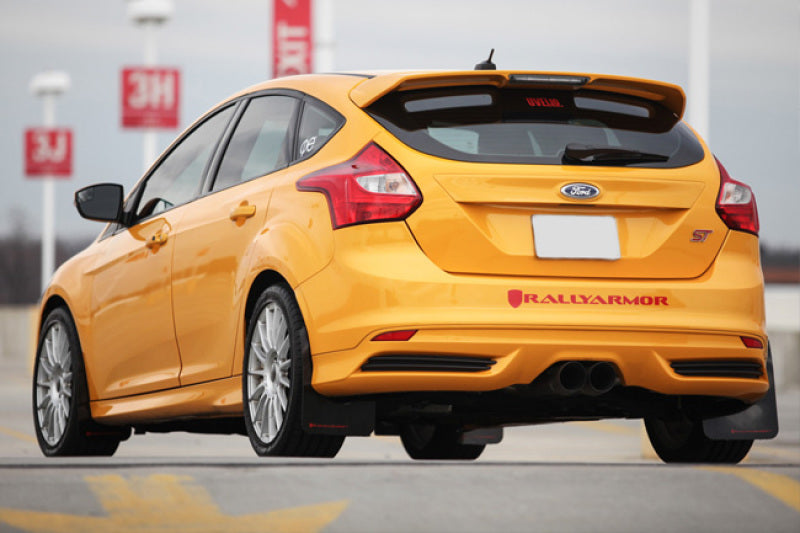 Rally Armor 12-19 Ford Focus ST / 16-19 RS Black Mud Flap w/Red Logo