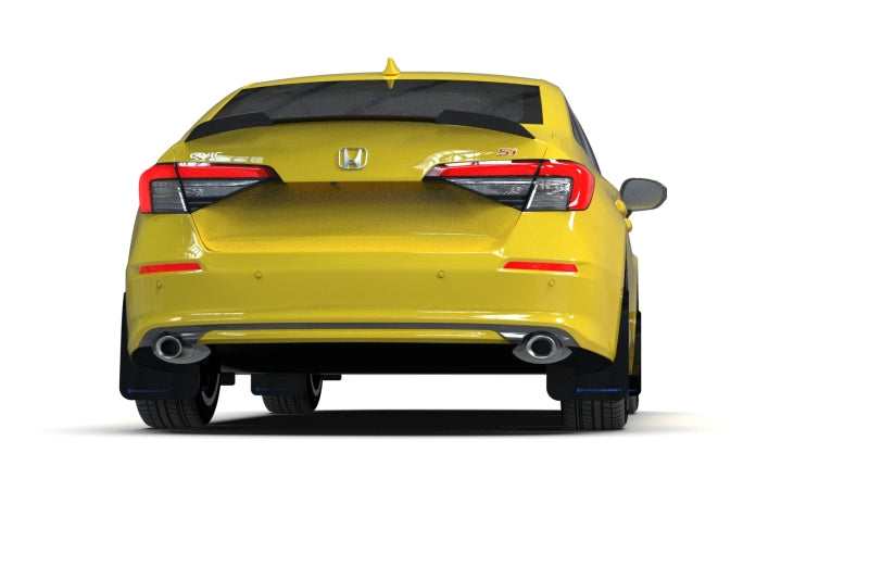 Rally Armor 22-24 Honda Civic/Civic Si/Sport Black UR Mud Flap w/Grey Logo