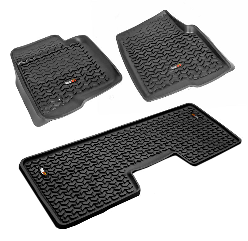 Rugged Ridge Floor Liner Front/Rear Black 2009-2014 Ford F-150 / Raptor Regular / S-Cab / S-Crew