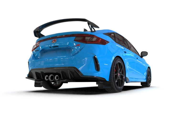 Rally Armor 23-24 Honda Civic Type R Black Mud Flap Light Blue Logo